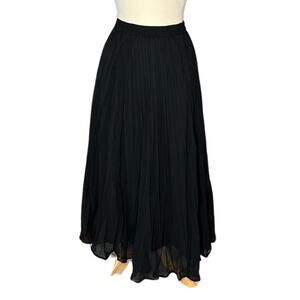 A NEW DAY SKIRT Pleated MIDI Maxi Elastic Waist Flowy Pretty S4